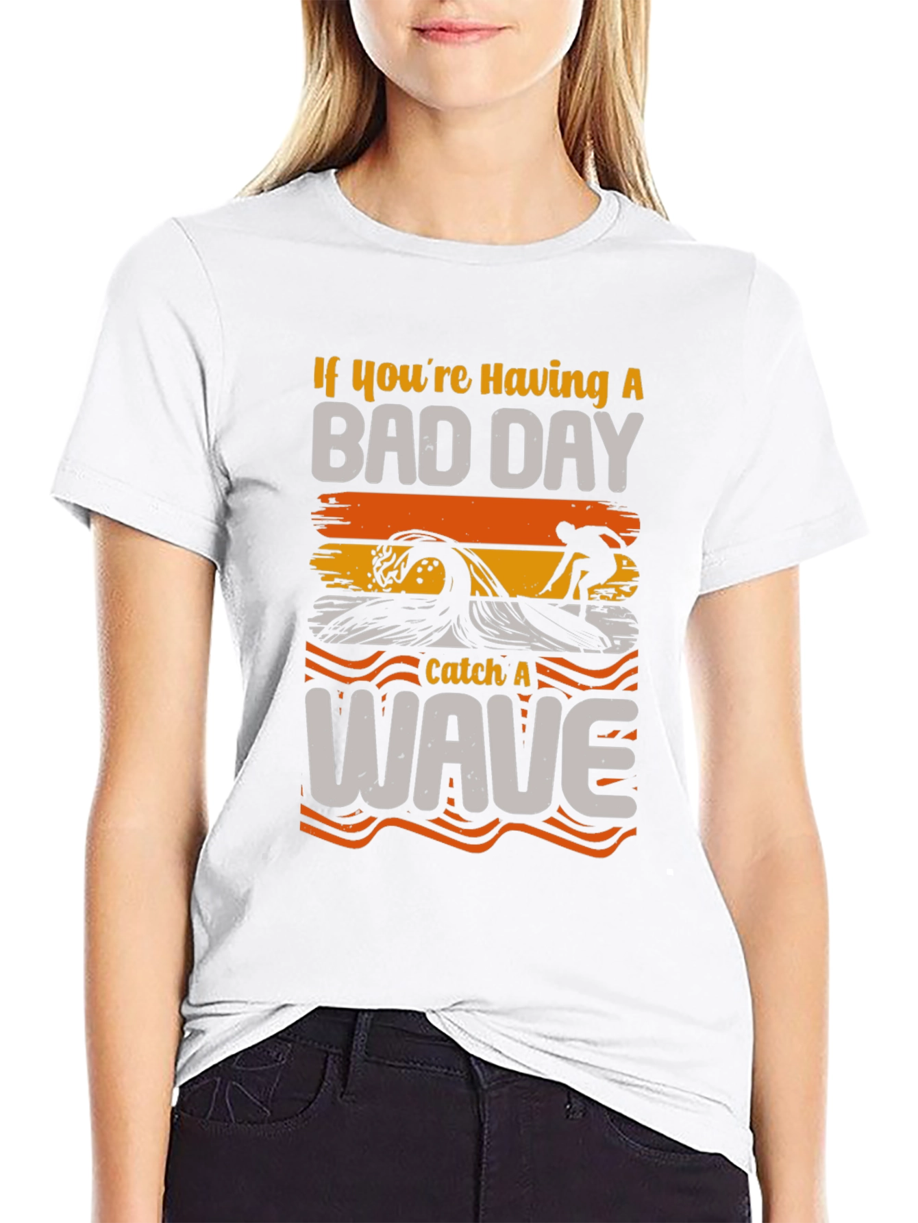 Bad Day Wave Surfer Graphic T-Shirt