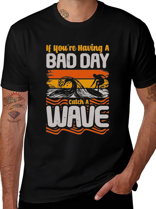 Bad Day Wave Surfer Graphic T-Shirt