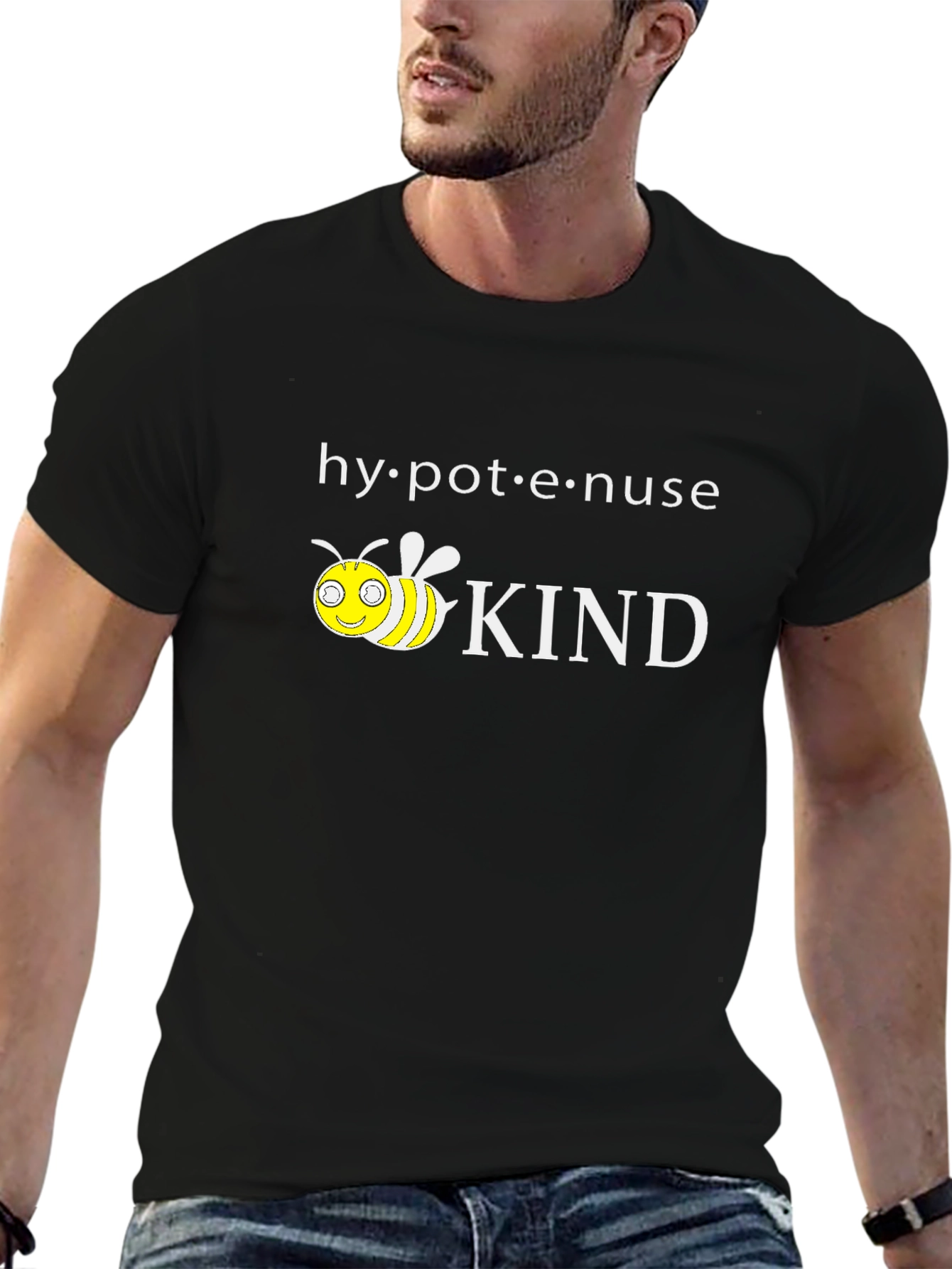 Hypotenuse Bee Kind T-Shirt - Unisex Black Tee