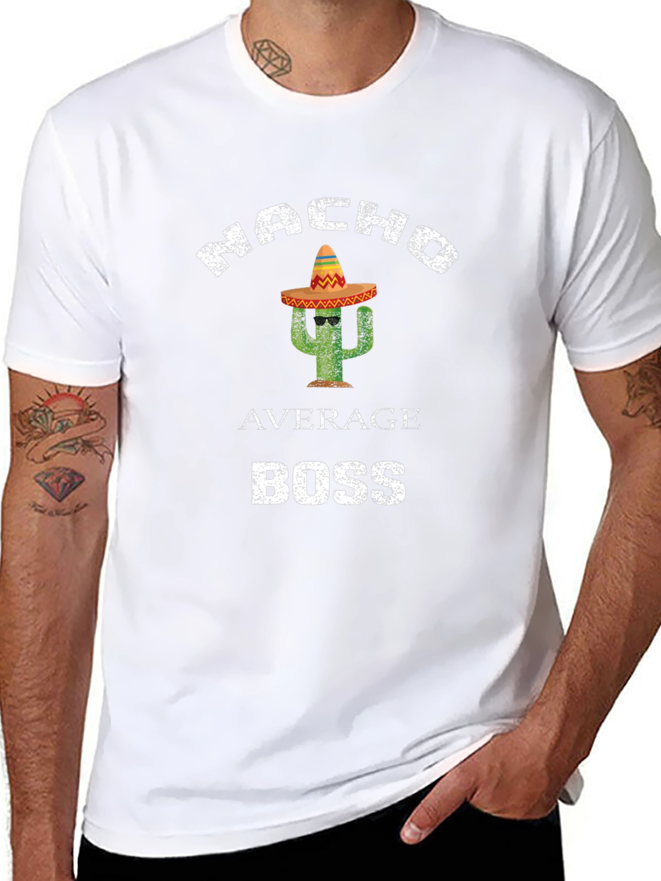 Nacho Average Boss T-Shirt Funny Cactus Sombrero Tee
