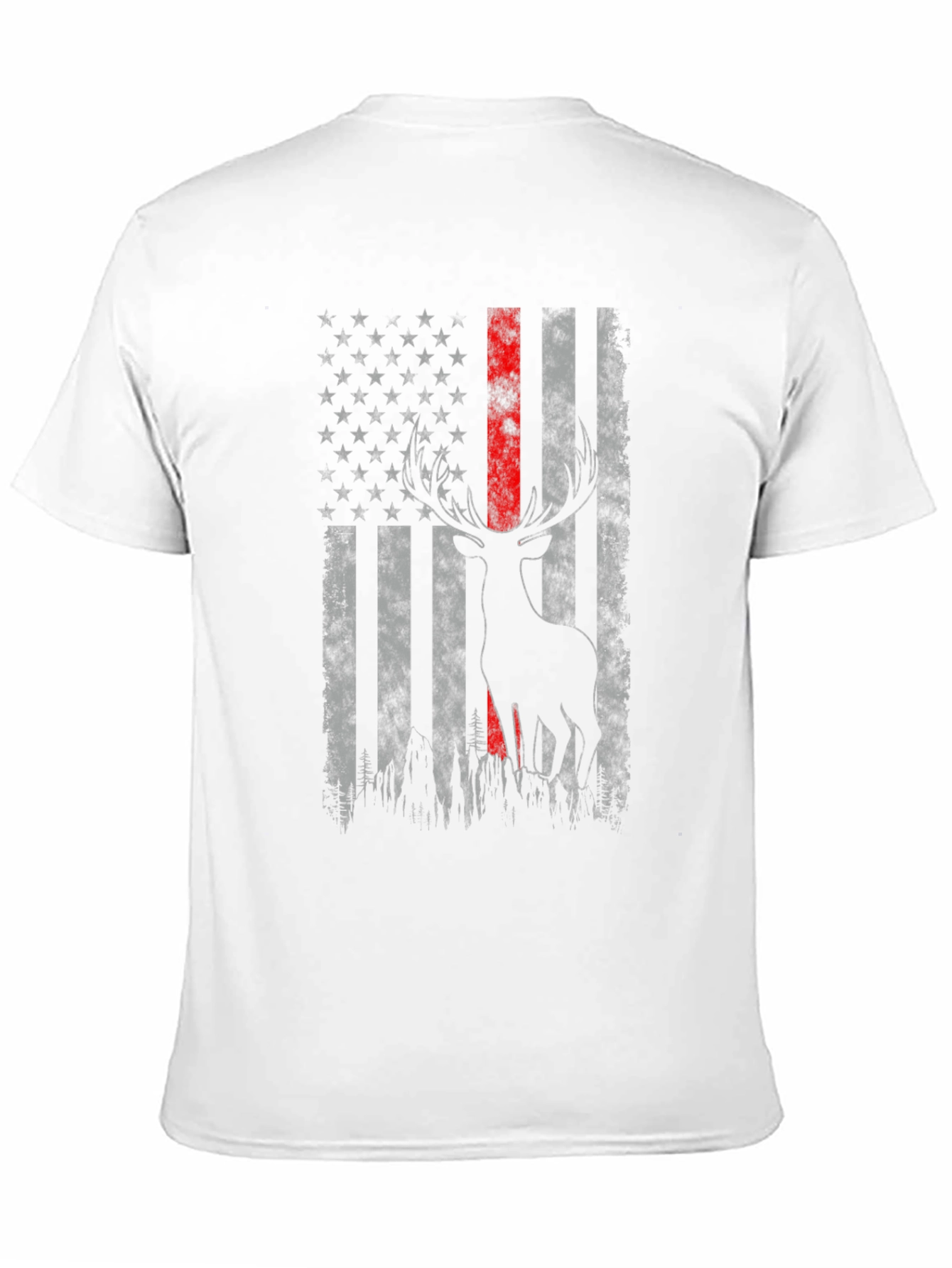 Deer American Flag Graphic T-Shirt