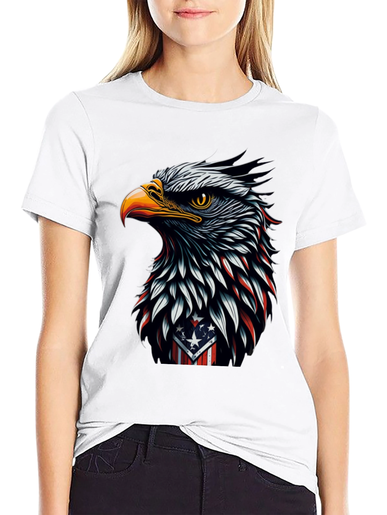 Patriotic Eagle Graphic T-Shirt