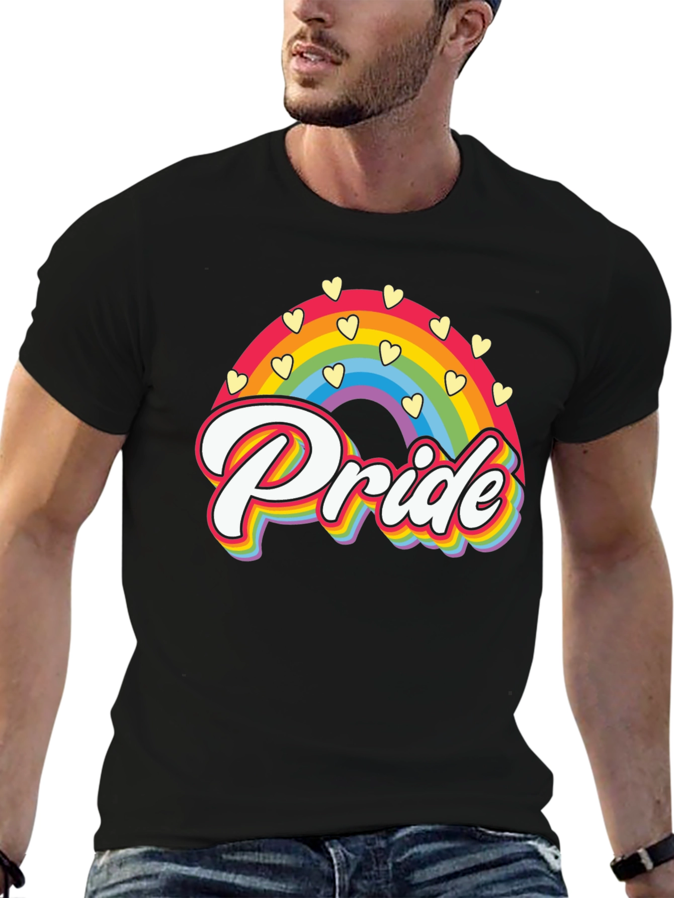 Pride Rainbow Heart Graphic Tee