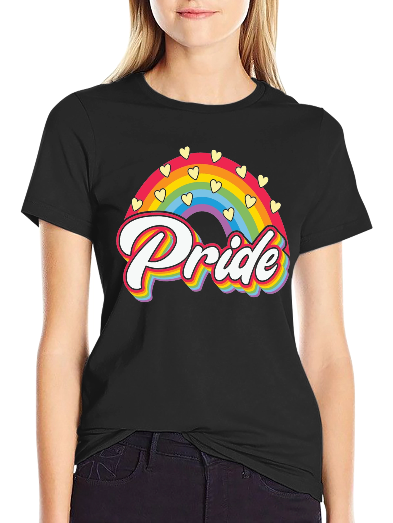 Pride Rainbow Heart Graphic Tee