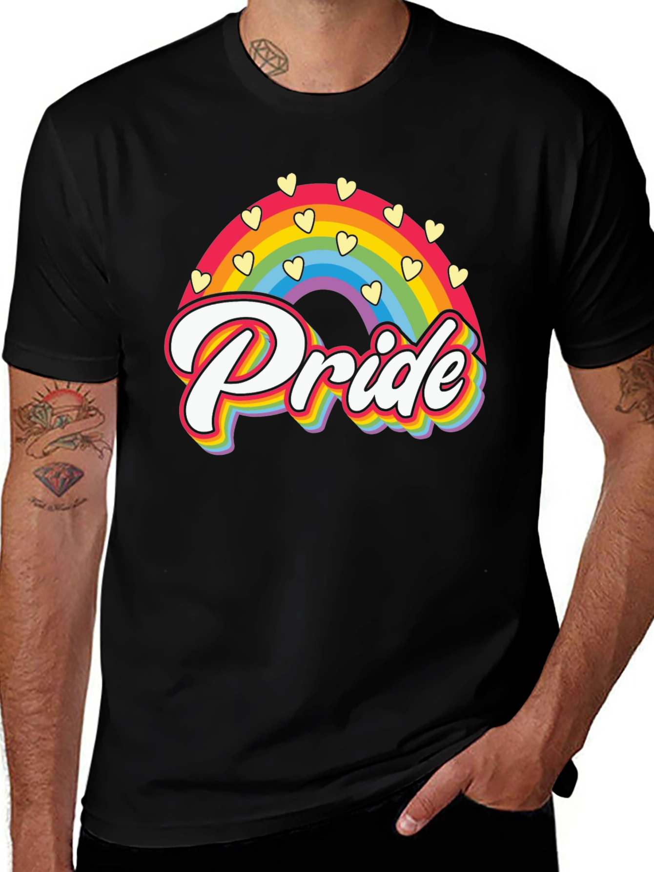 Pride Rainbow Heart Graphic Tee