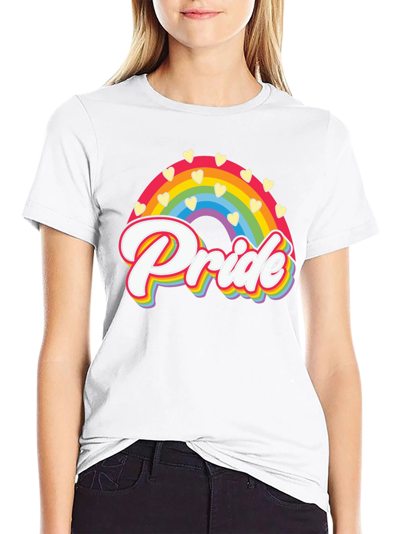 Pride Rainbow Heart Graphic Tee