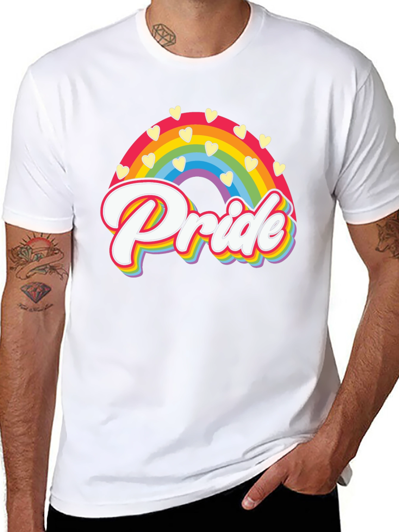 Pride Rainbow Heart Graphic Tee