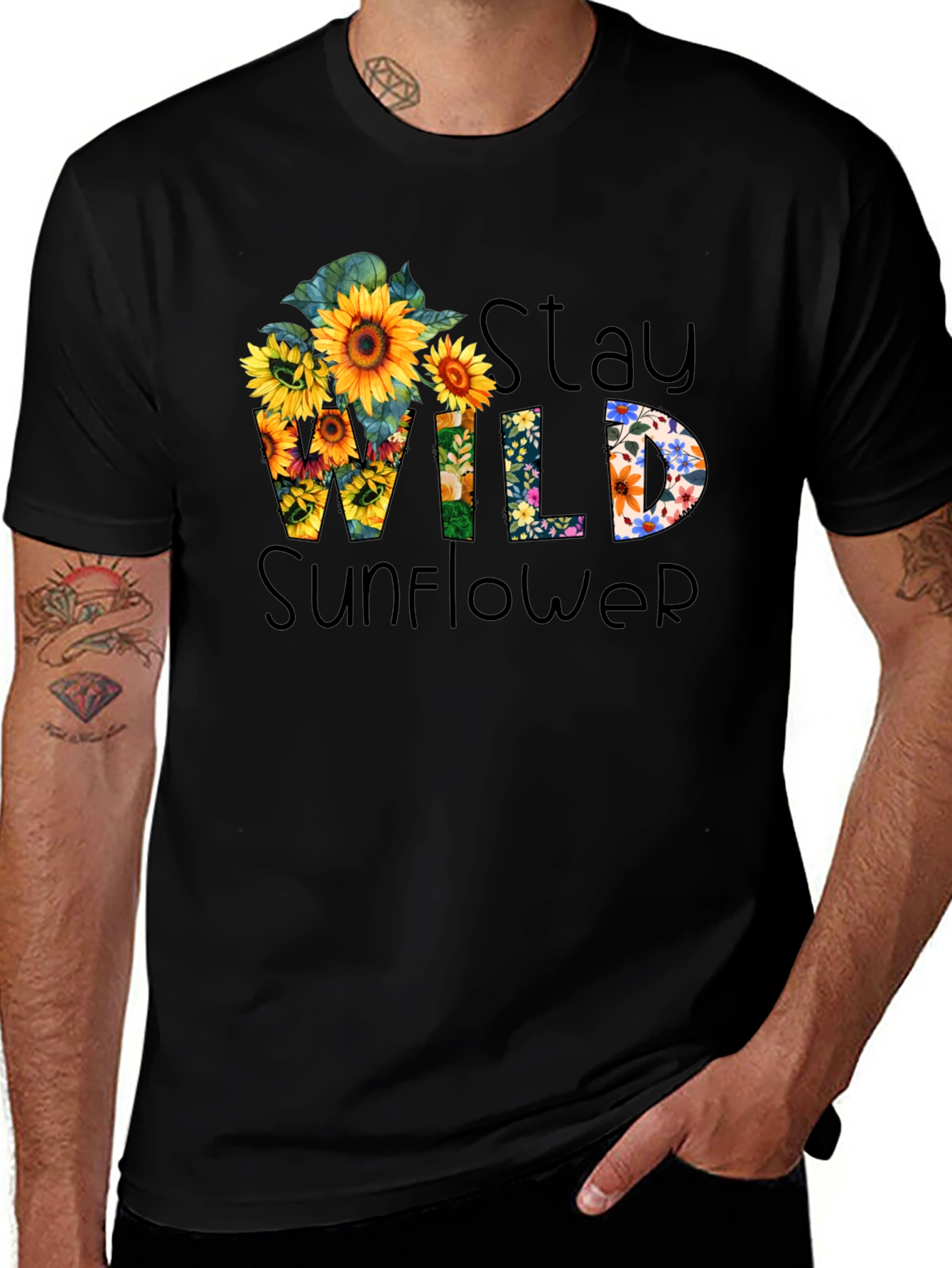 Stay Wild Sunflower Graphic Tee