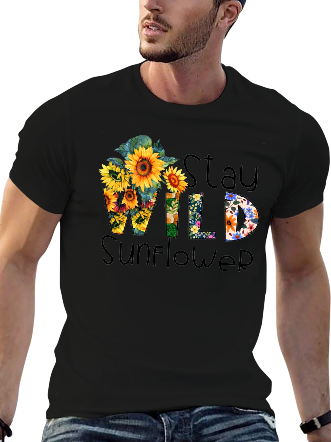 Stay Wild Sunflower Graphic Tee
