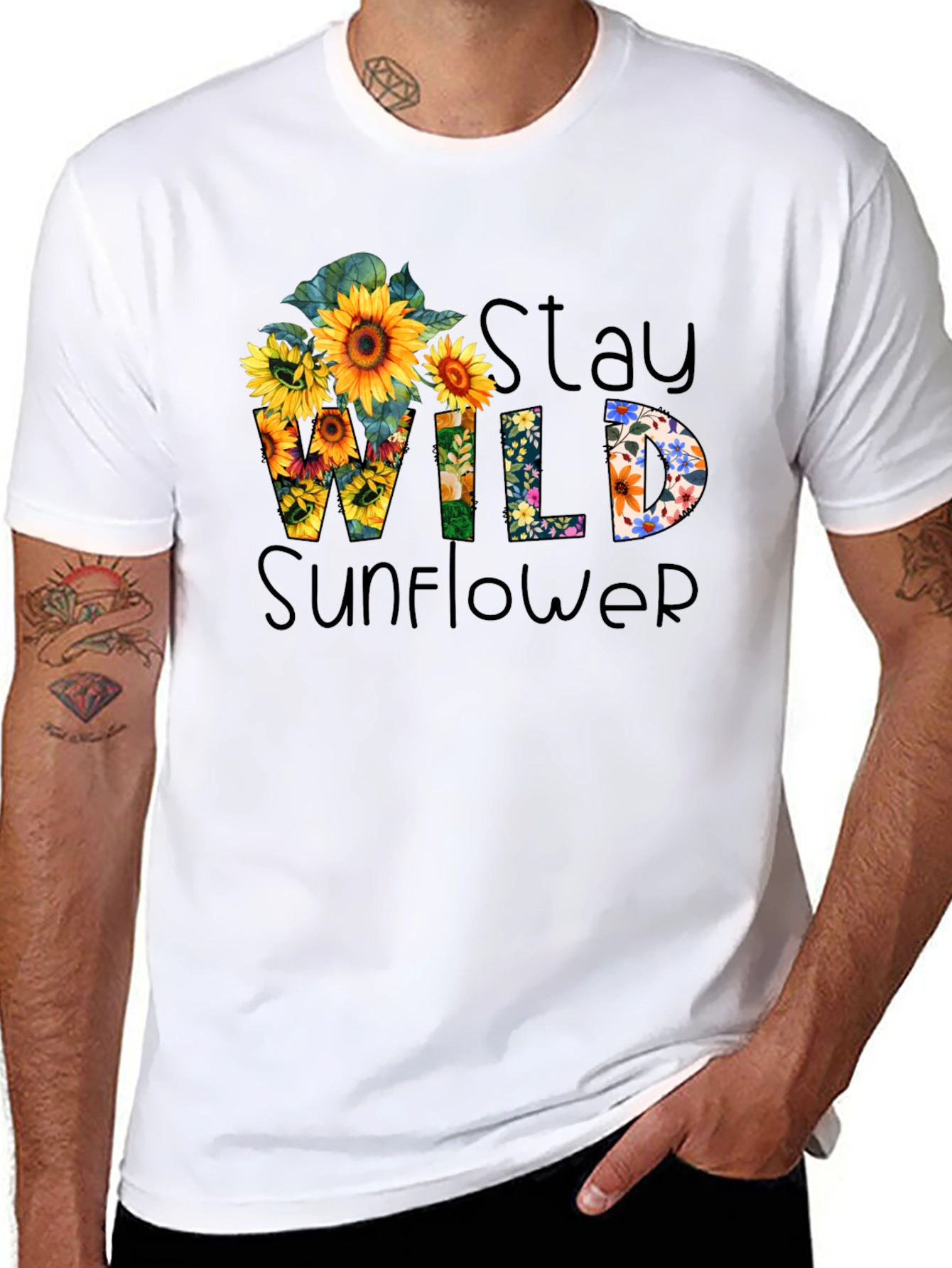 Stay Wild Sunflower Graphic Tee