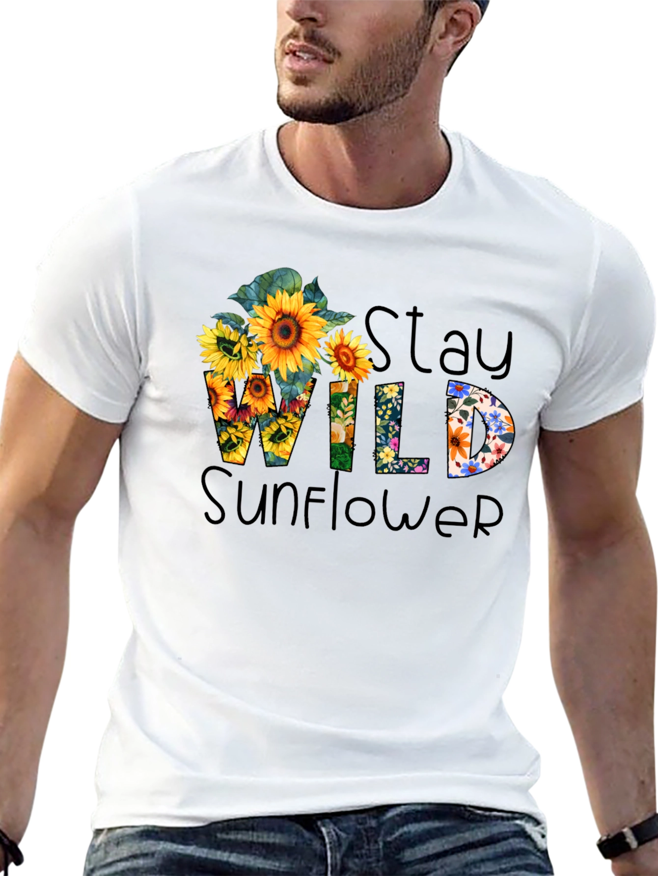 Stay Wild Sunflower Graphic Tee
