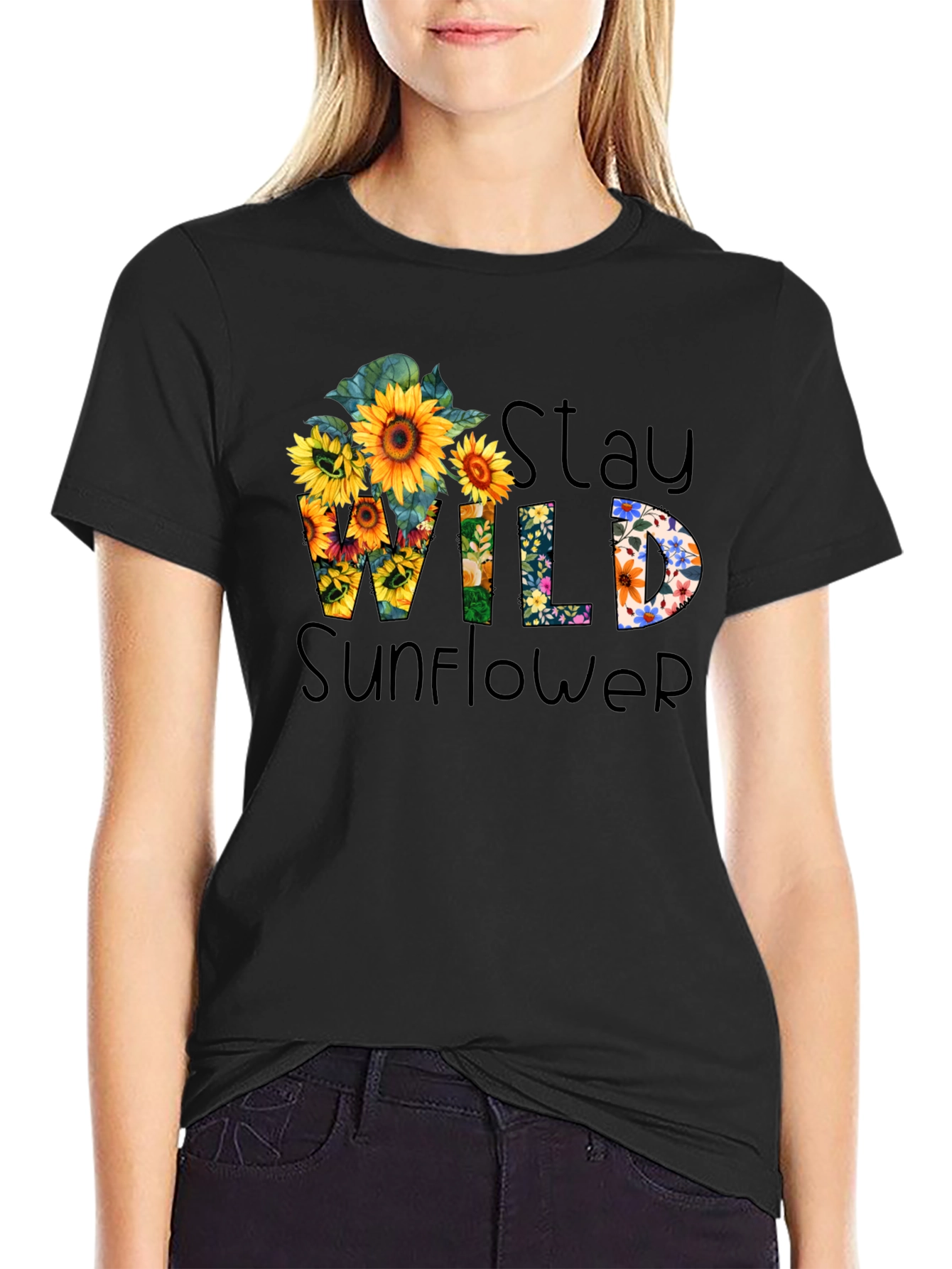Stay Wild Sunflower Graphic Tee