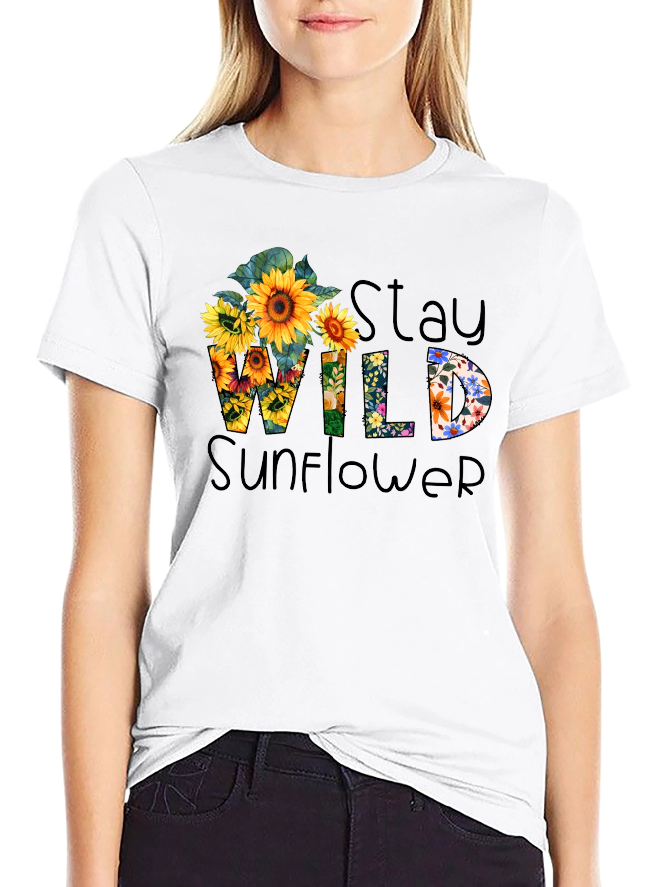Stay Wild Sunflower Graphic Tee