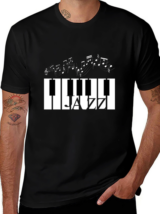 Jazz Music Piano Keys Graphic T-Shirt