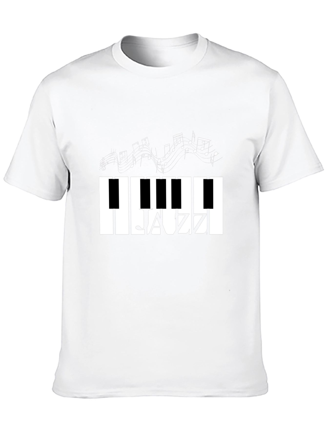 Jazz Music Piano Keys Graphic T-Shirt