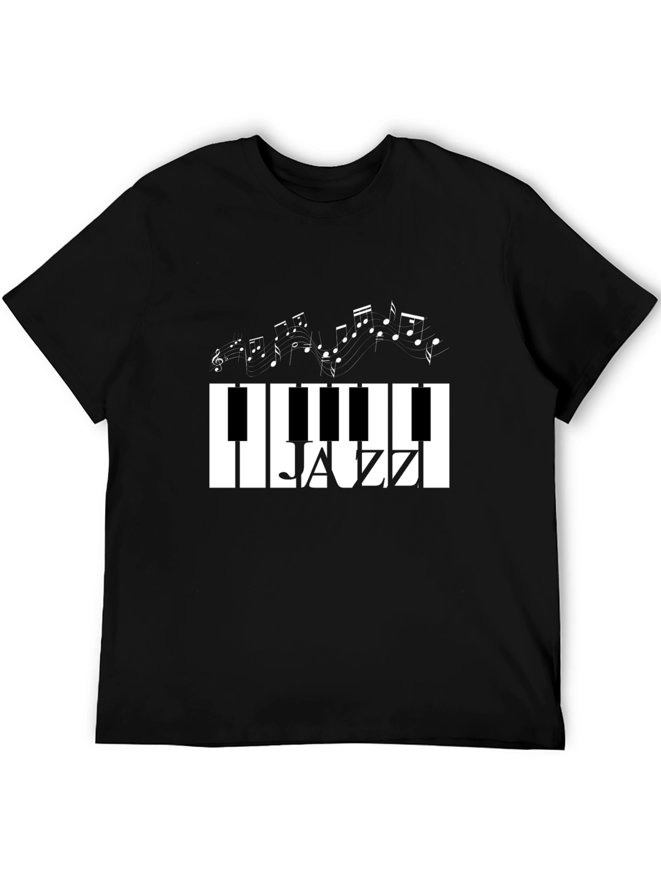 Jazz Music Piano Keys Graphic T-Shirt