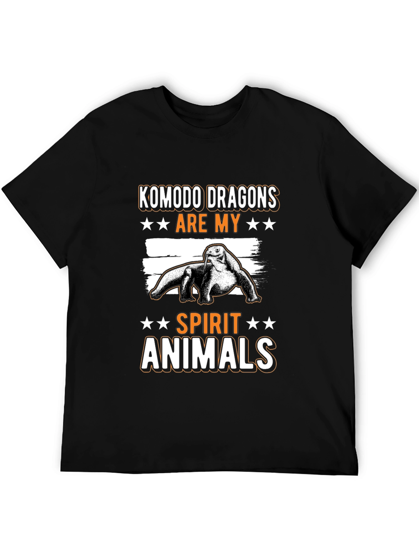 Komodo Dragon Spirit Animal Graphic Tee - Black