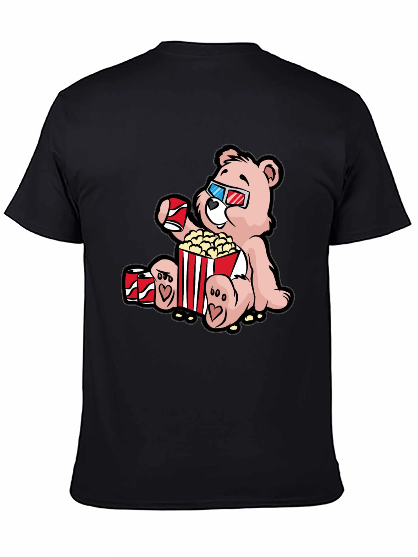 Movie Time Bear Graphic T-Shirt