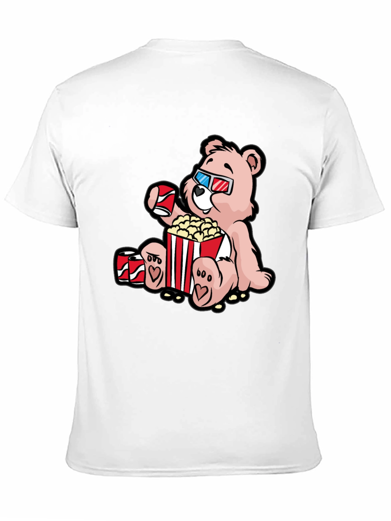 Movie Time Bear Graphic T-Shirt