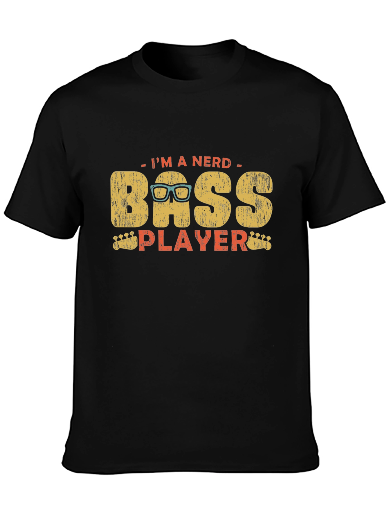 Nerd Bass Player Graphic T-Shirt - Unisex