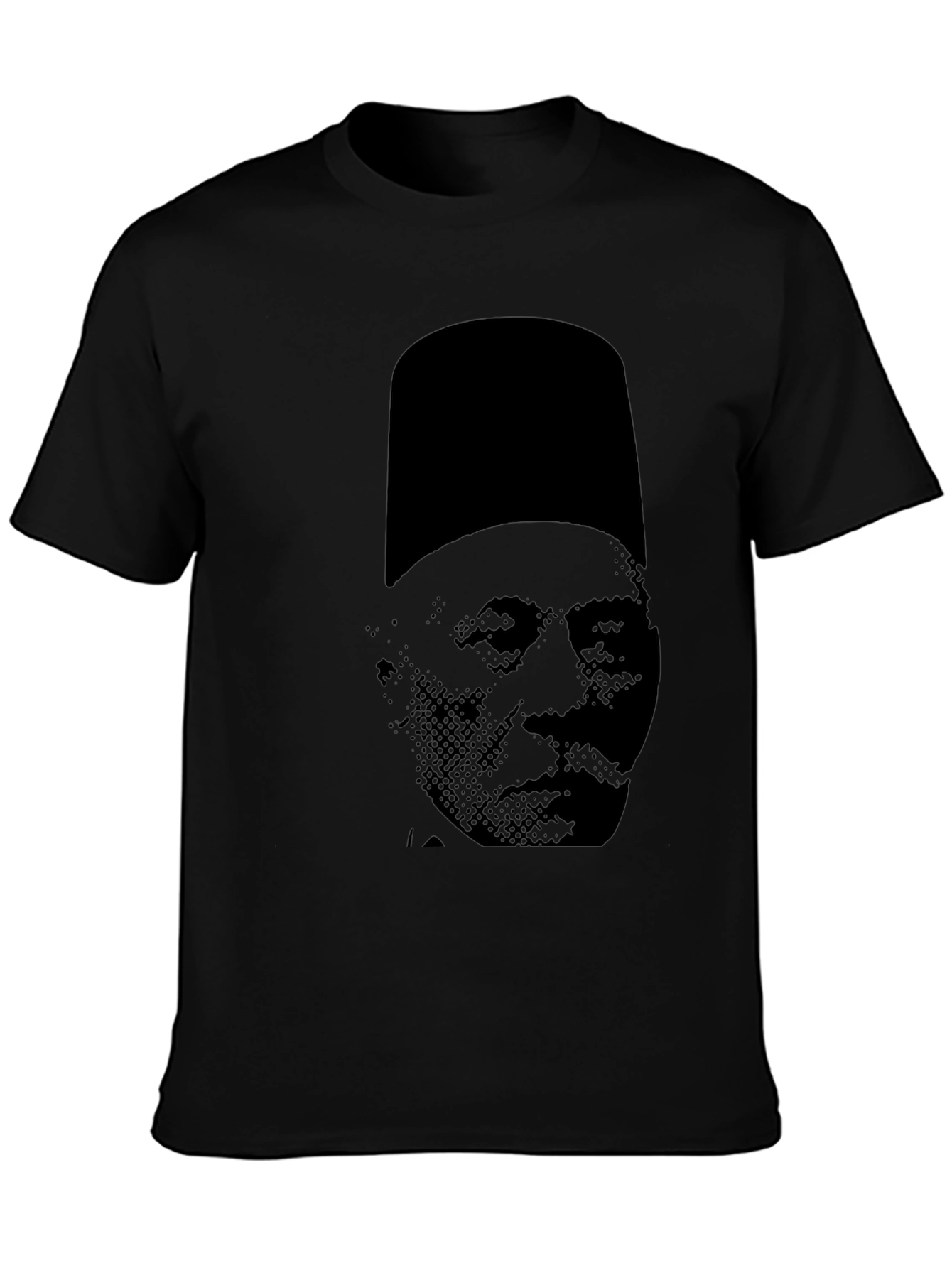 Black T-Shirt with Fez Graphic
