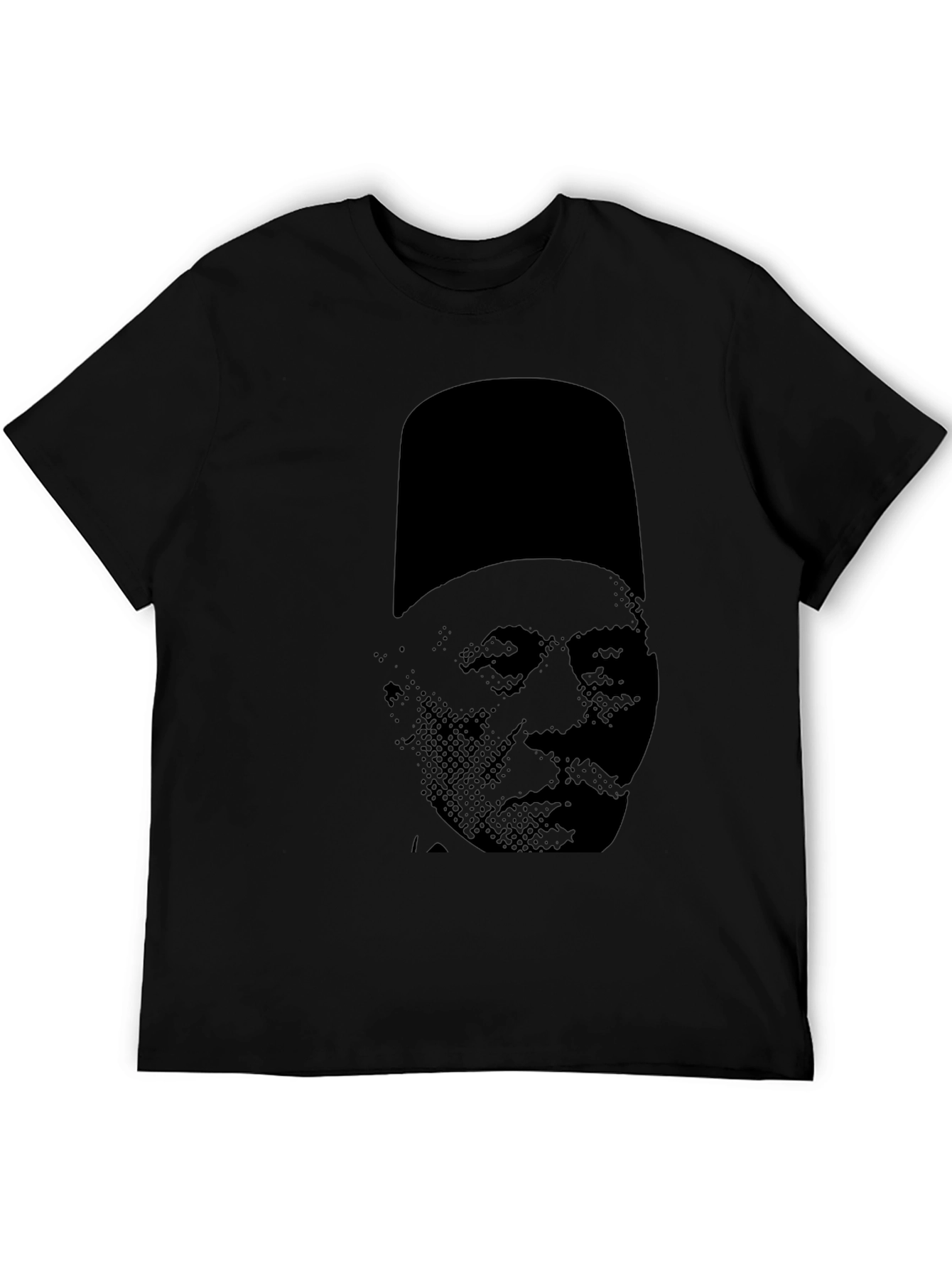 Black T-Shirt with Fez Graphic
