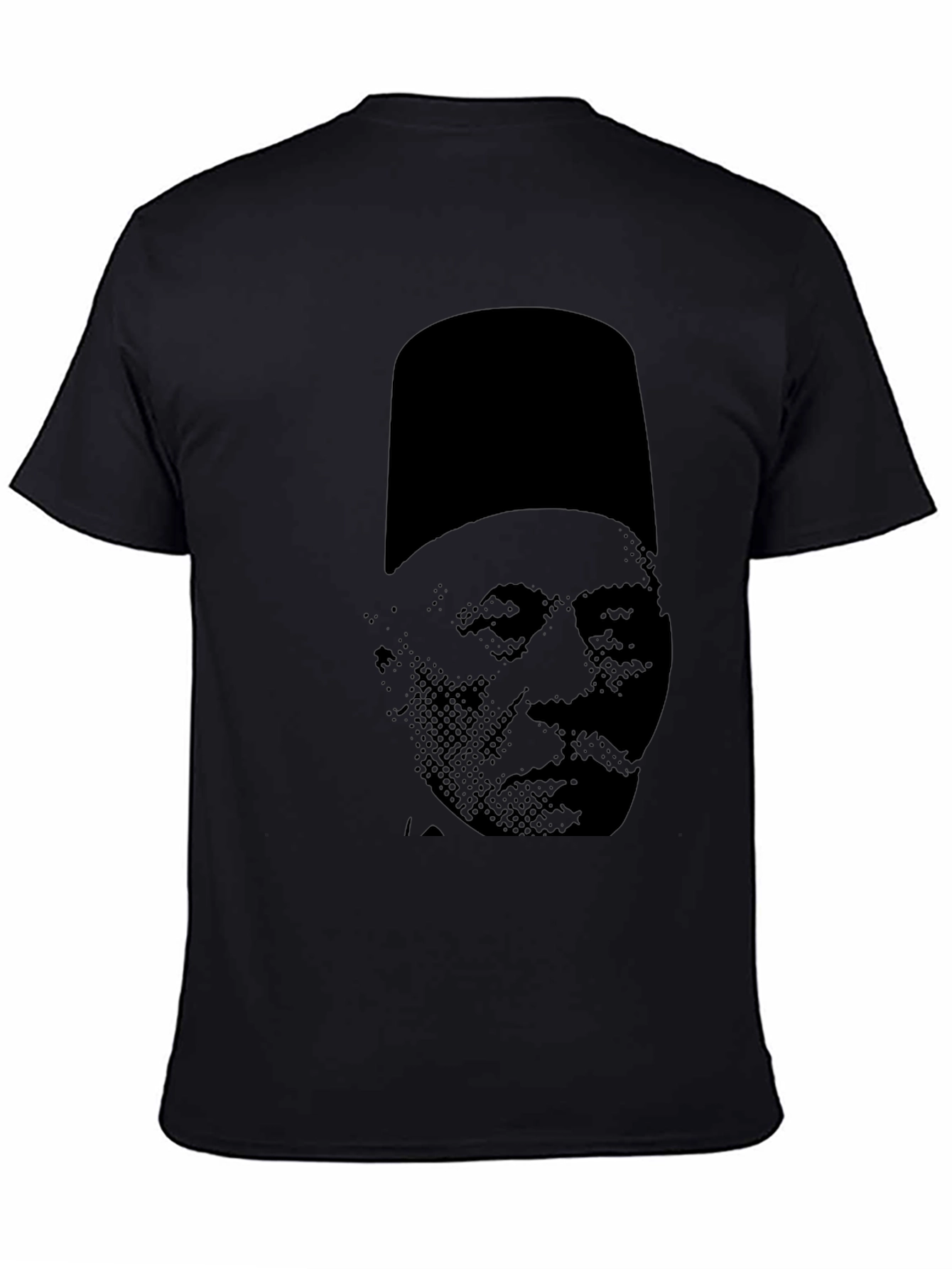 Black T-Shirt with Fez Graphic