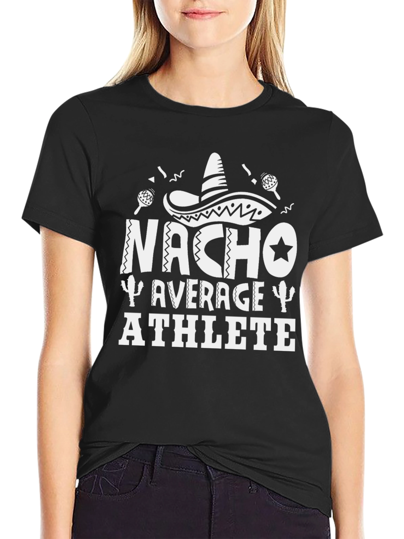 Nacho Average Athlete Black T-Shirt