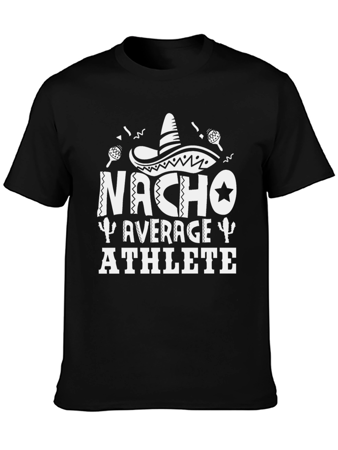 Nacho Average Athlete Black T-Shirt