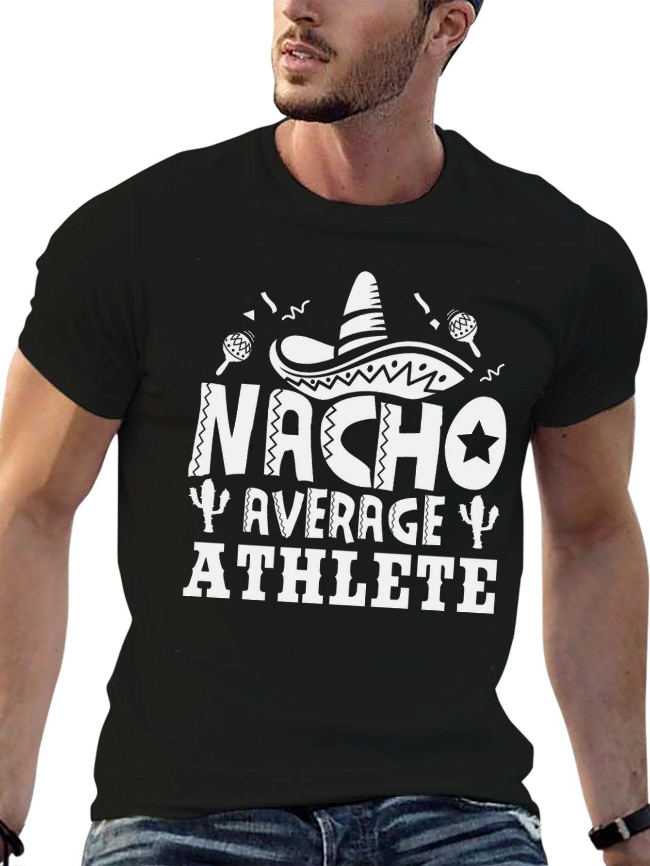 Nacho Average Athlete Black T-Shirt