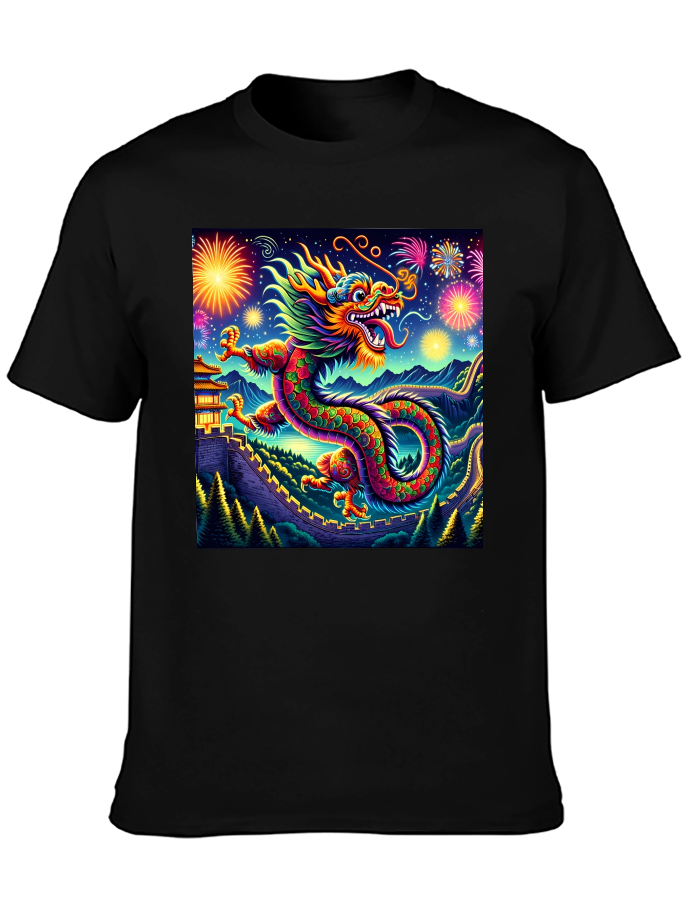 Dragon Fireworks Graphic Tee