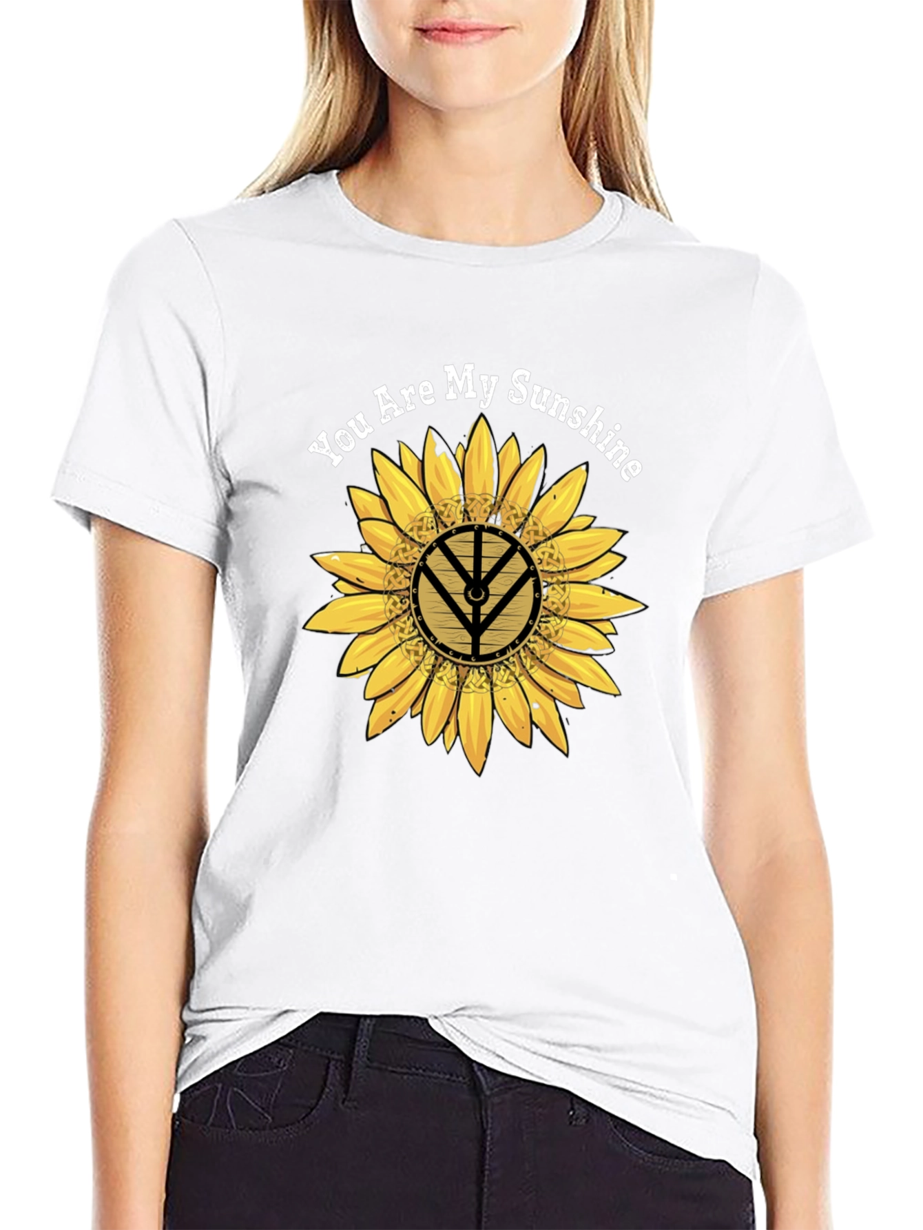 Sunflower Viking Symbol Graphic Tee