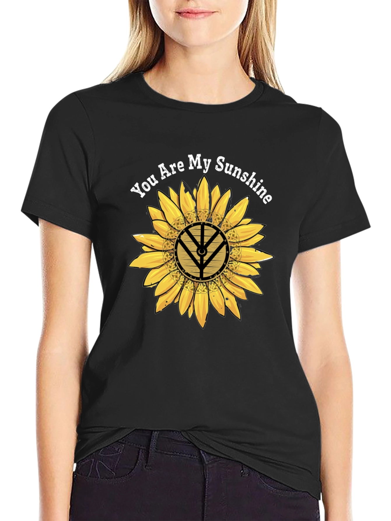 Sunflower Viking Symbol Graphic Tee