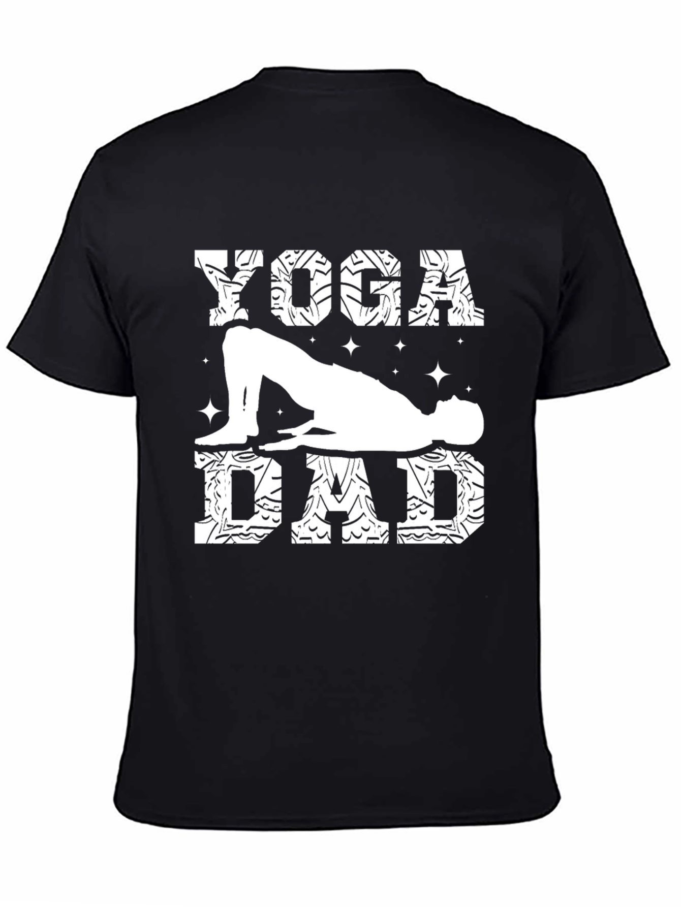 Yoga Dad Graphic Tee - Black Cotton Shirt