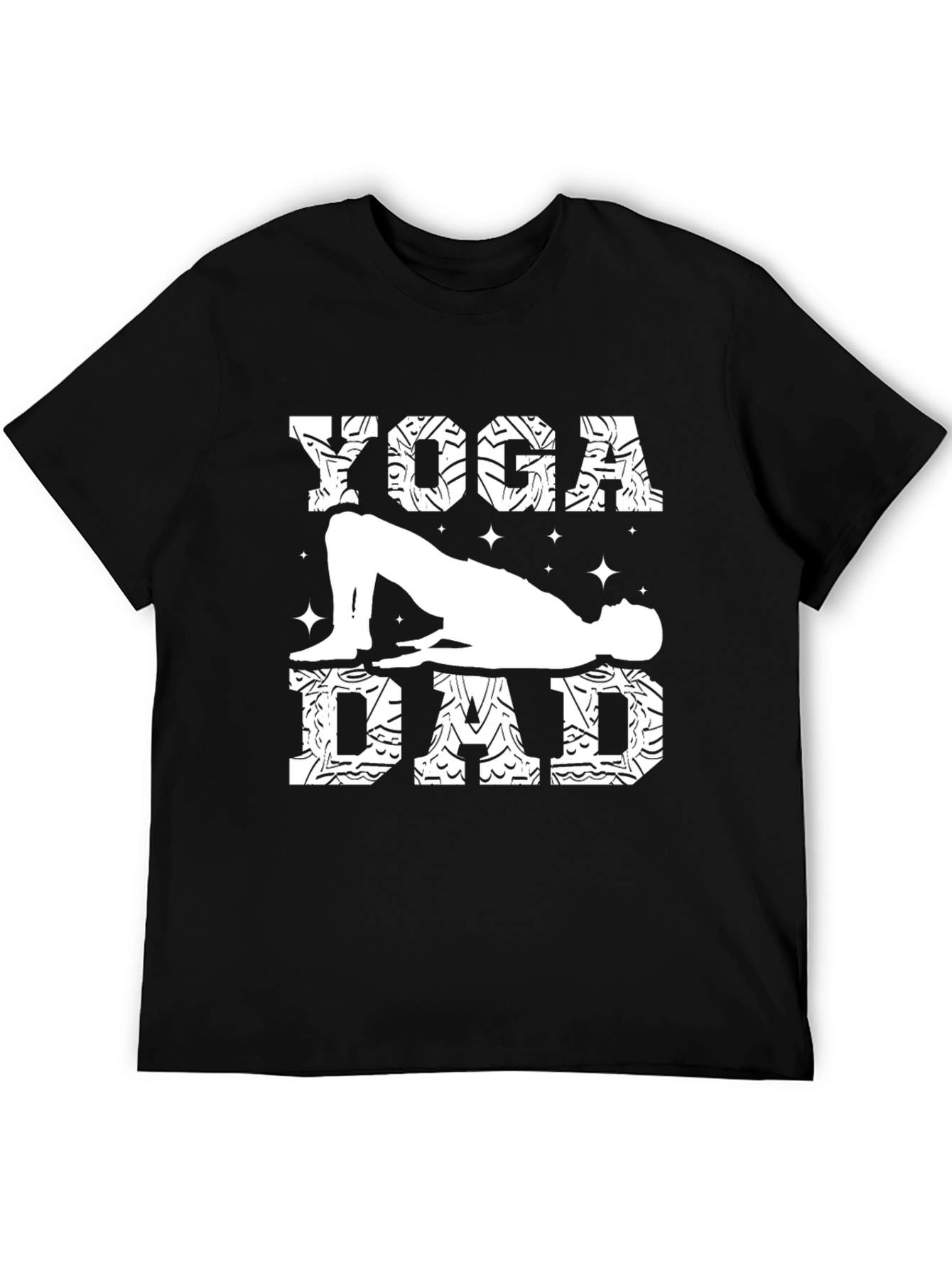 Yoga Dad Graphic Tee - Black Cotton Shirt