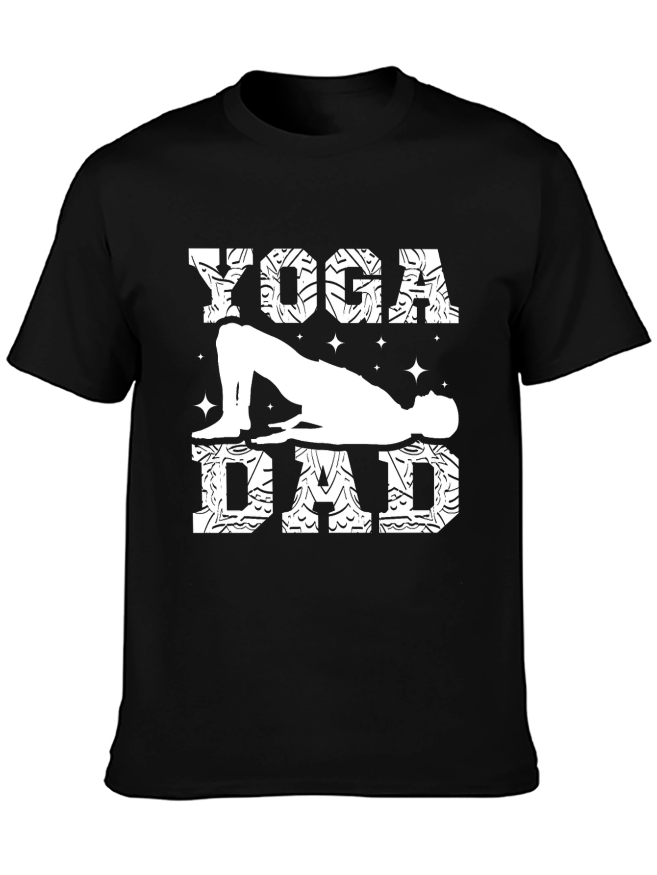 Yoga Dad Graphic Tee - Black Cotton Shirt