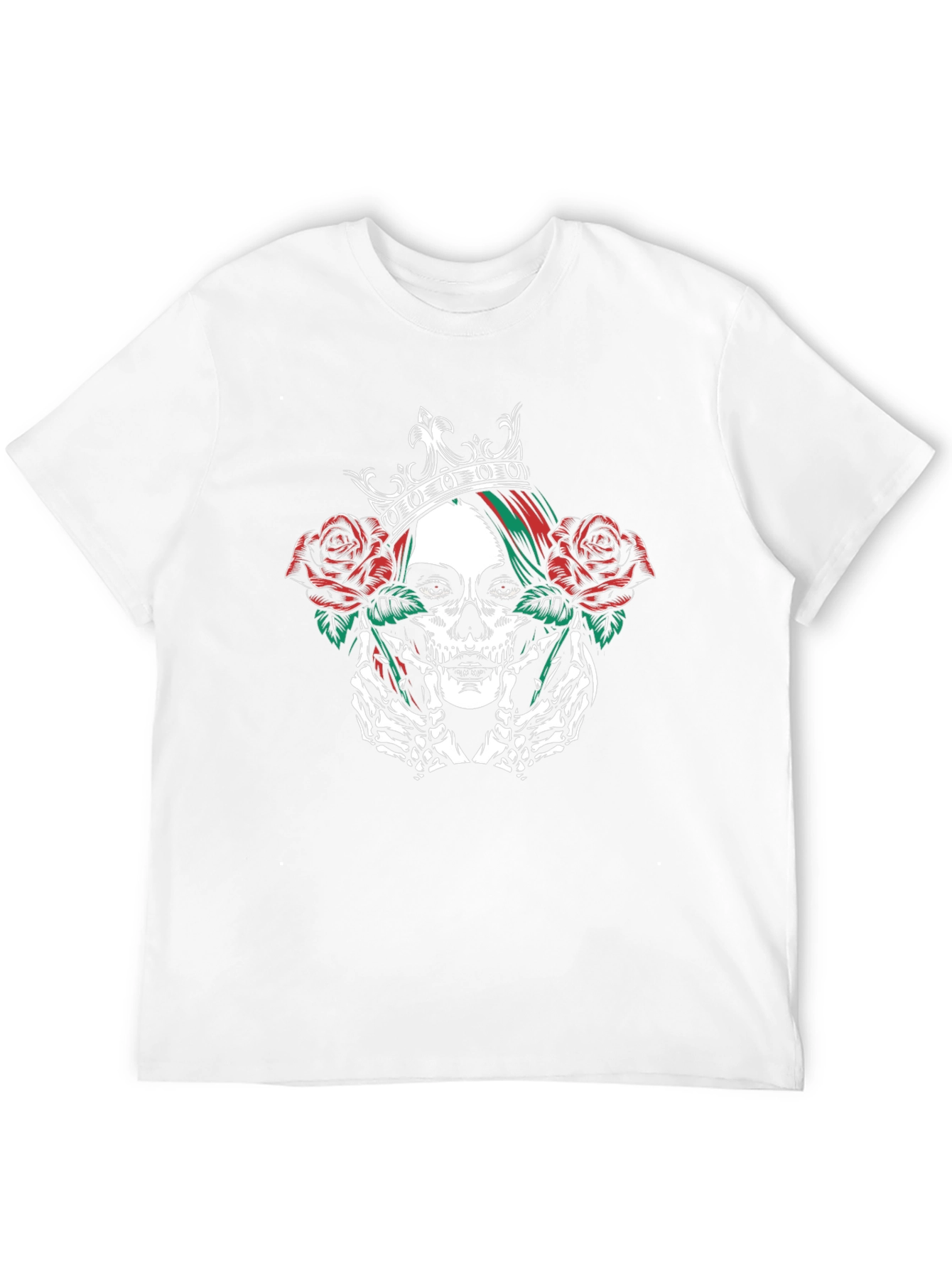 Skull Queen Rose Crown T-Shirt - Gothic Graphic Tee