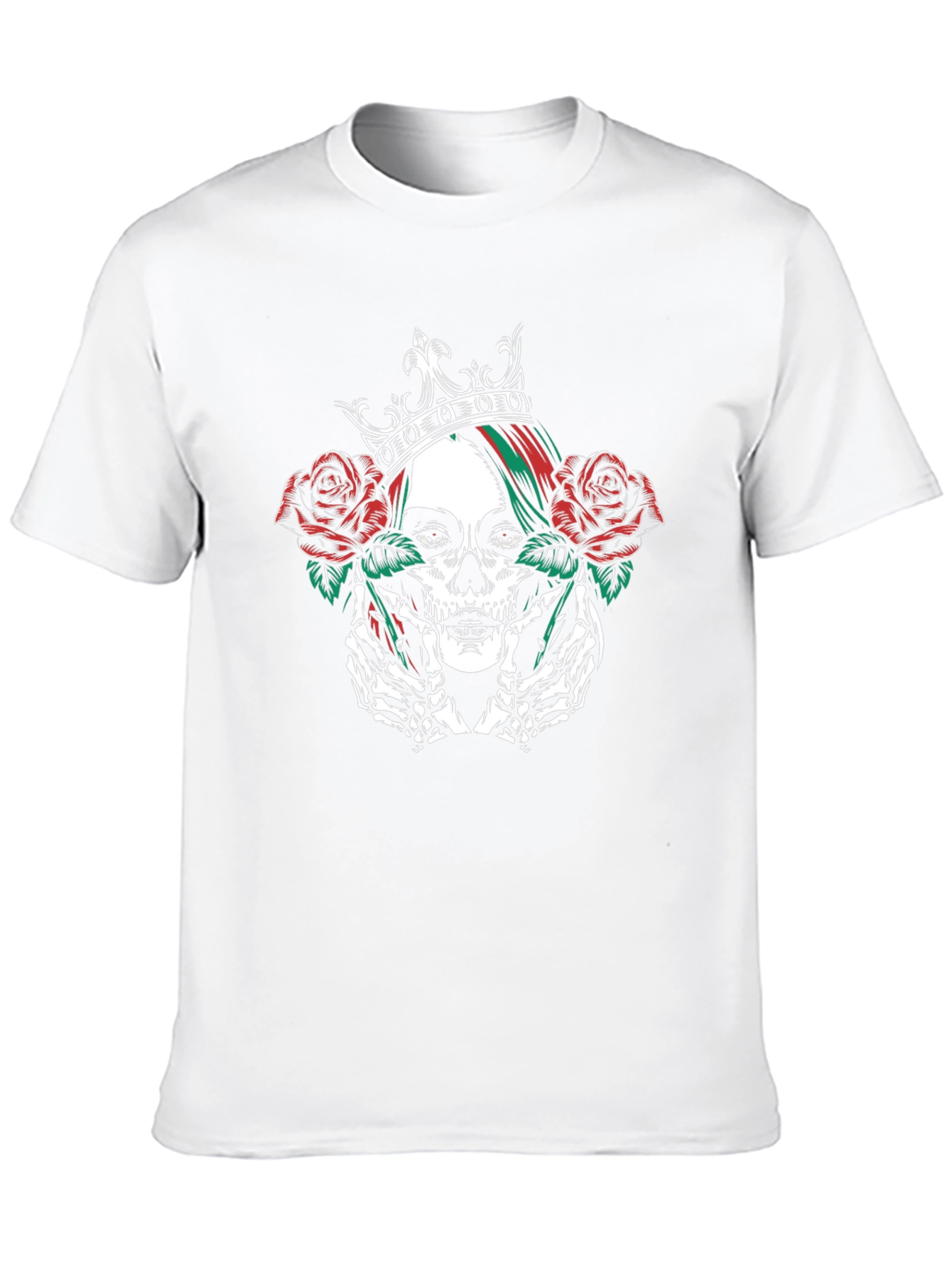 Skull Queen Rose Crown T-Shirt - Gothic Graphic Tee