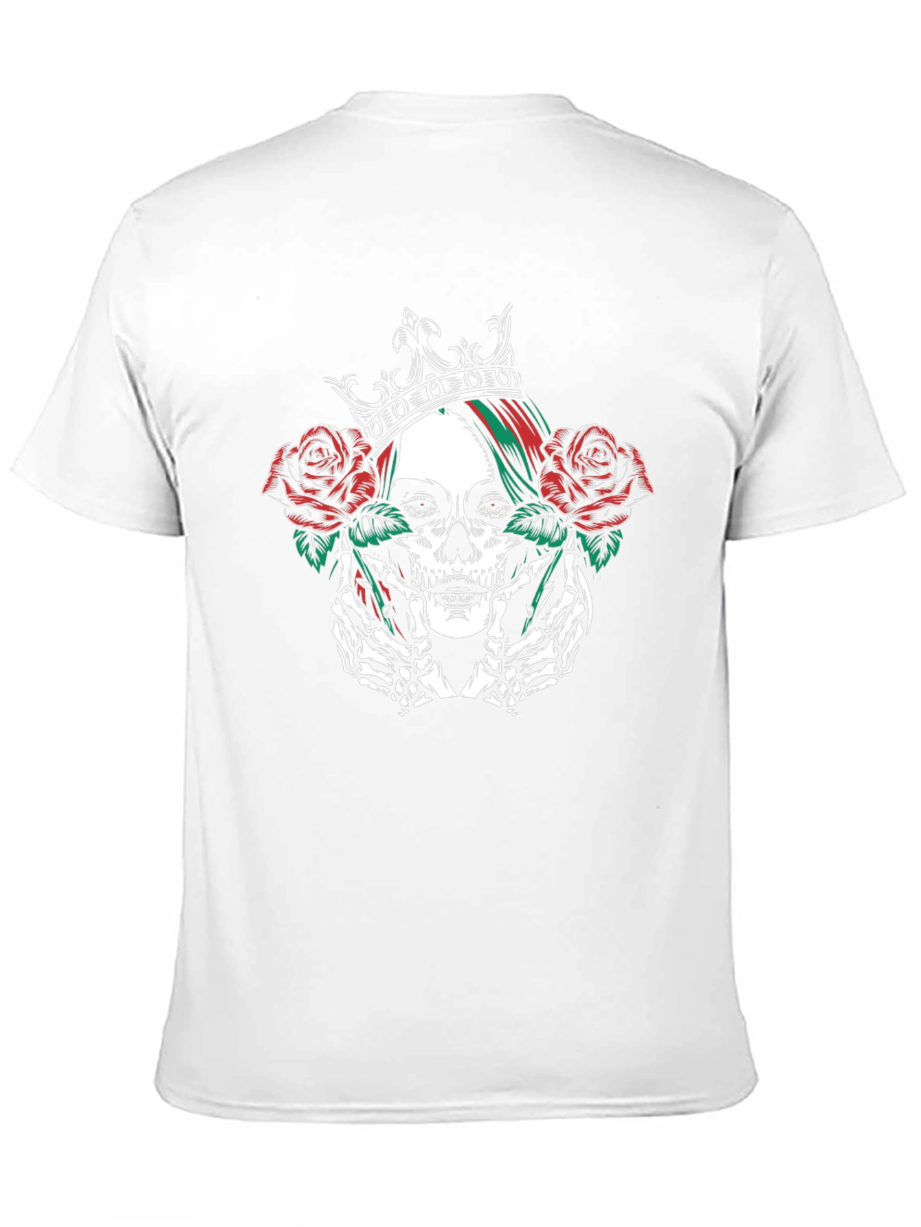 Skull Queen Rose Crown T-Shirt - Gothic Graphic Tee