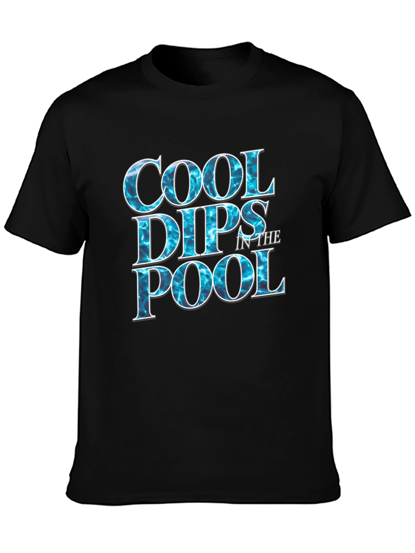 Cool Dips in the Pool Black Graphic T-Shirt