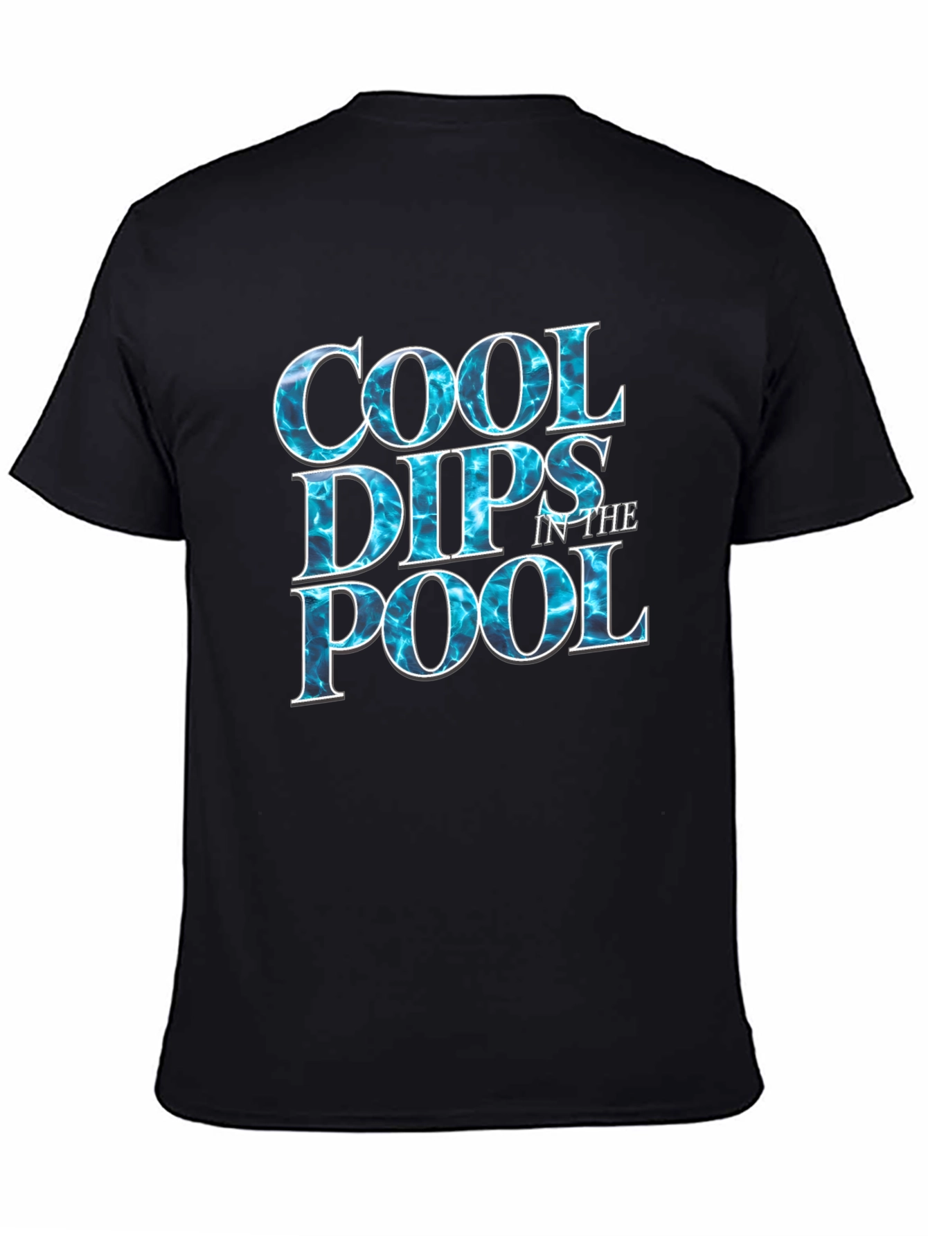 Cool Dips in the Pool Black Graphic T-Shirt