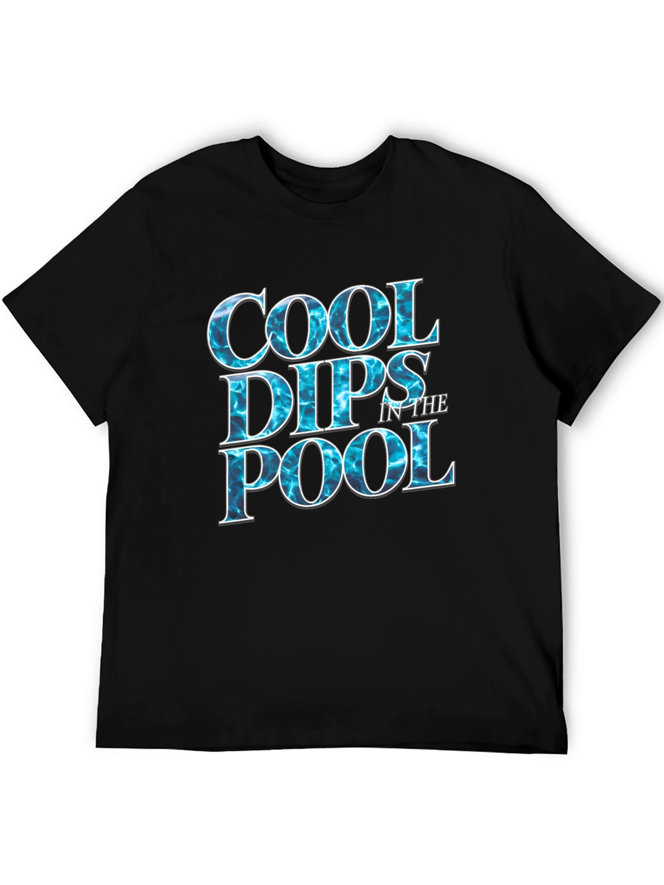Cool Dips in the Pool Black Graphic T-Shirt