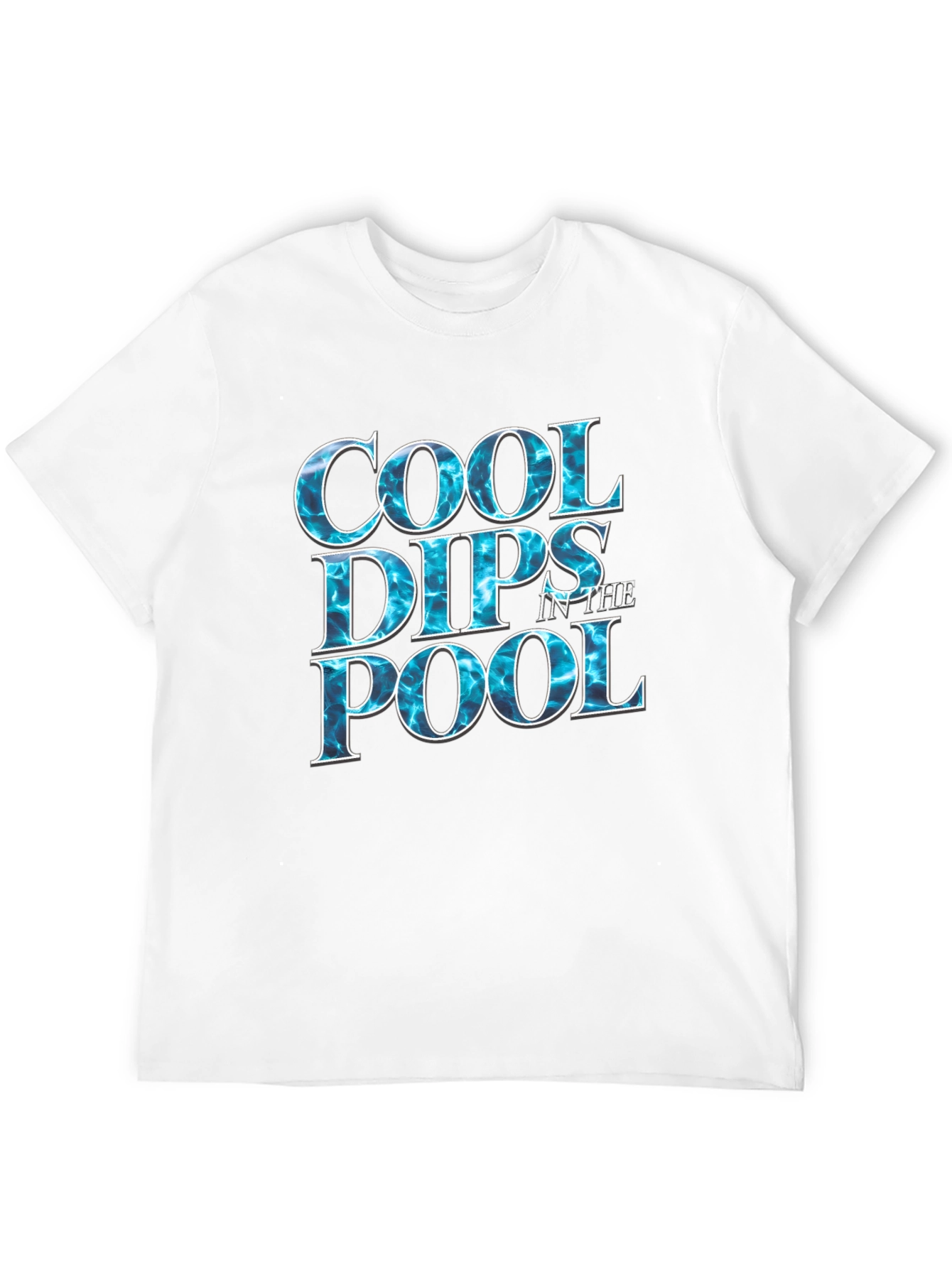 Cool Dips in the Pool Black Graphic T-Shirt