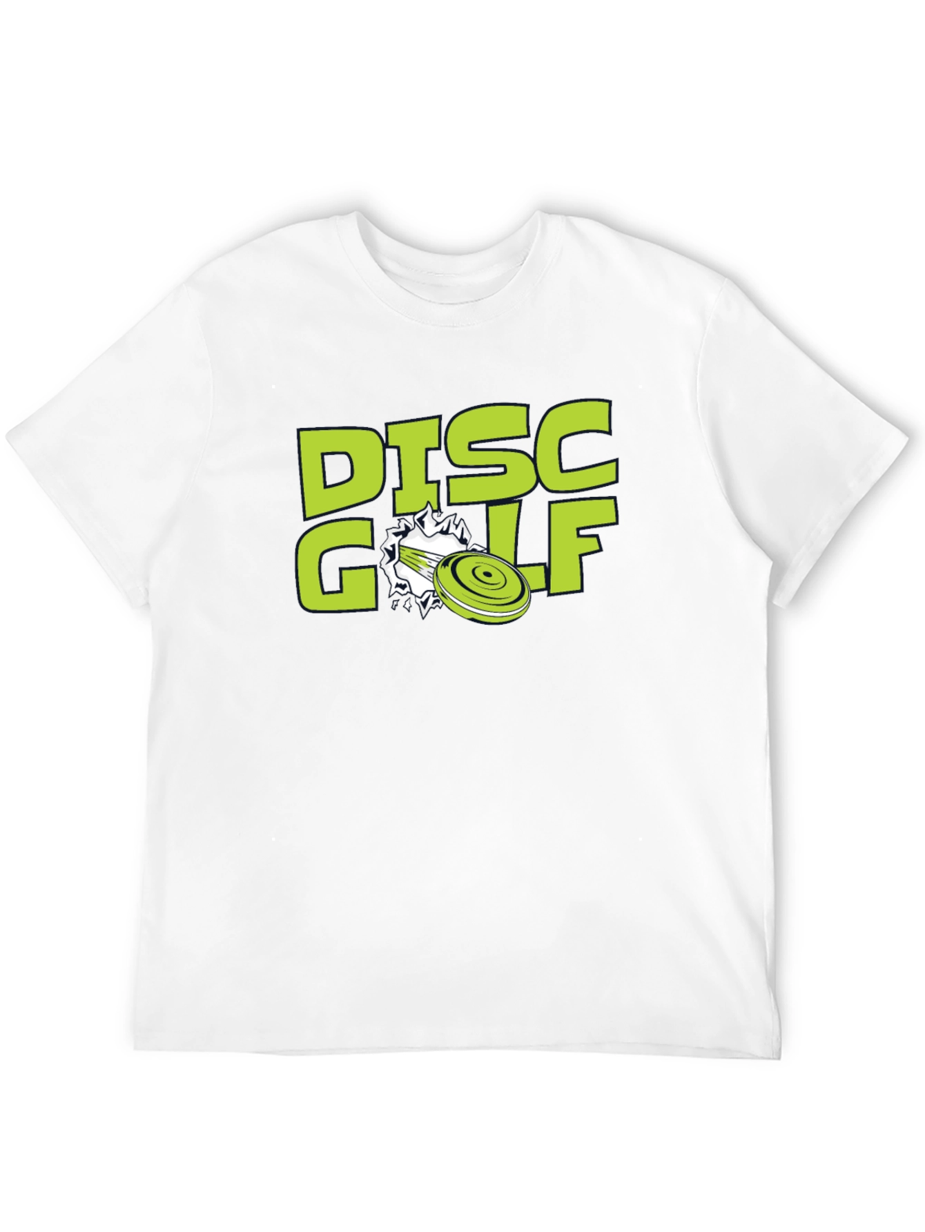 Disc Golf Graphic Tee - Black Cotton Blend Shirt