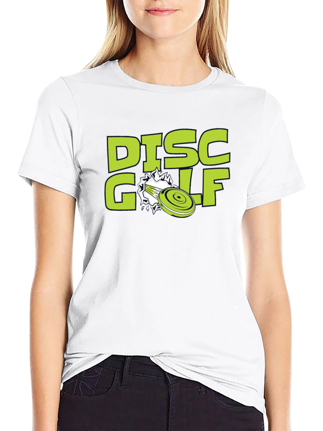 Disc Golf Graphic Tee - Black Cotton Blend Shirt