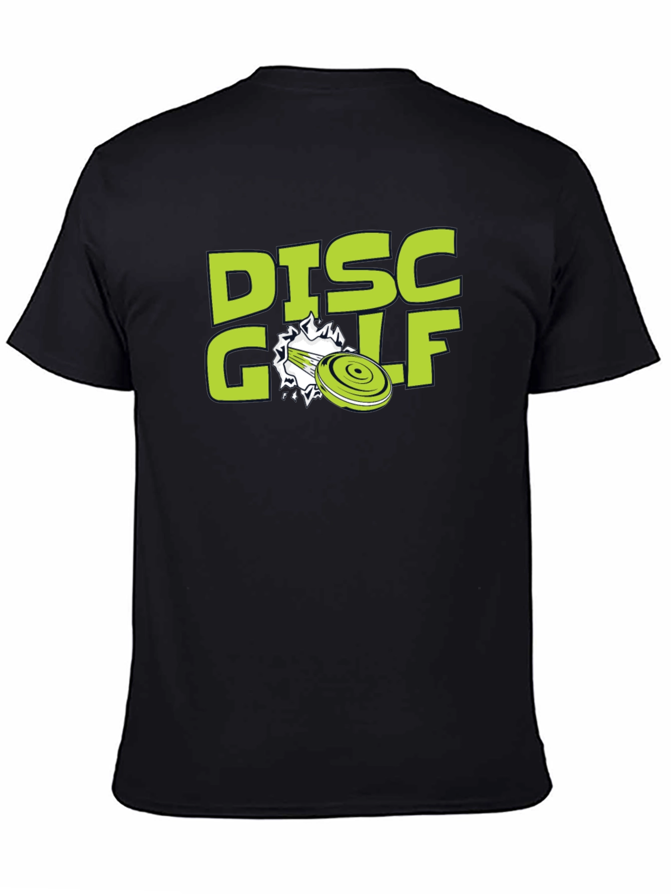 Disc Golf Graphic Tee - Black Cotton Blend Shirt