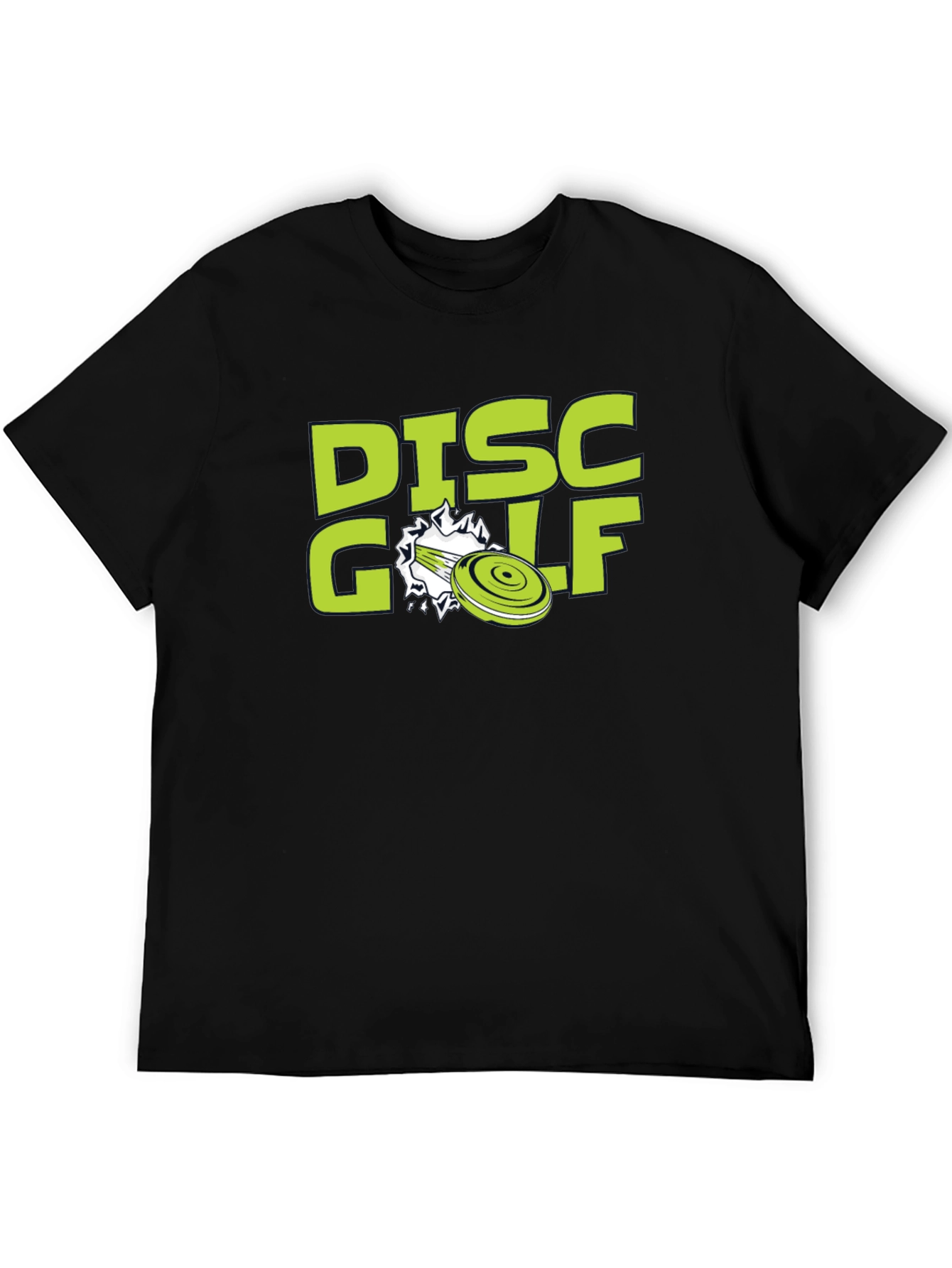 Disc Golf Graphic Tee - Black Cotton Blend Shirt