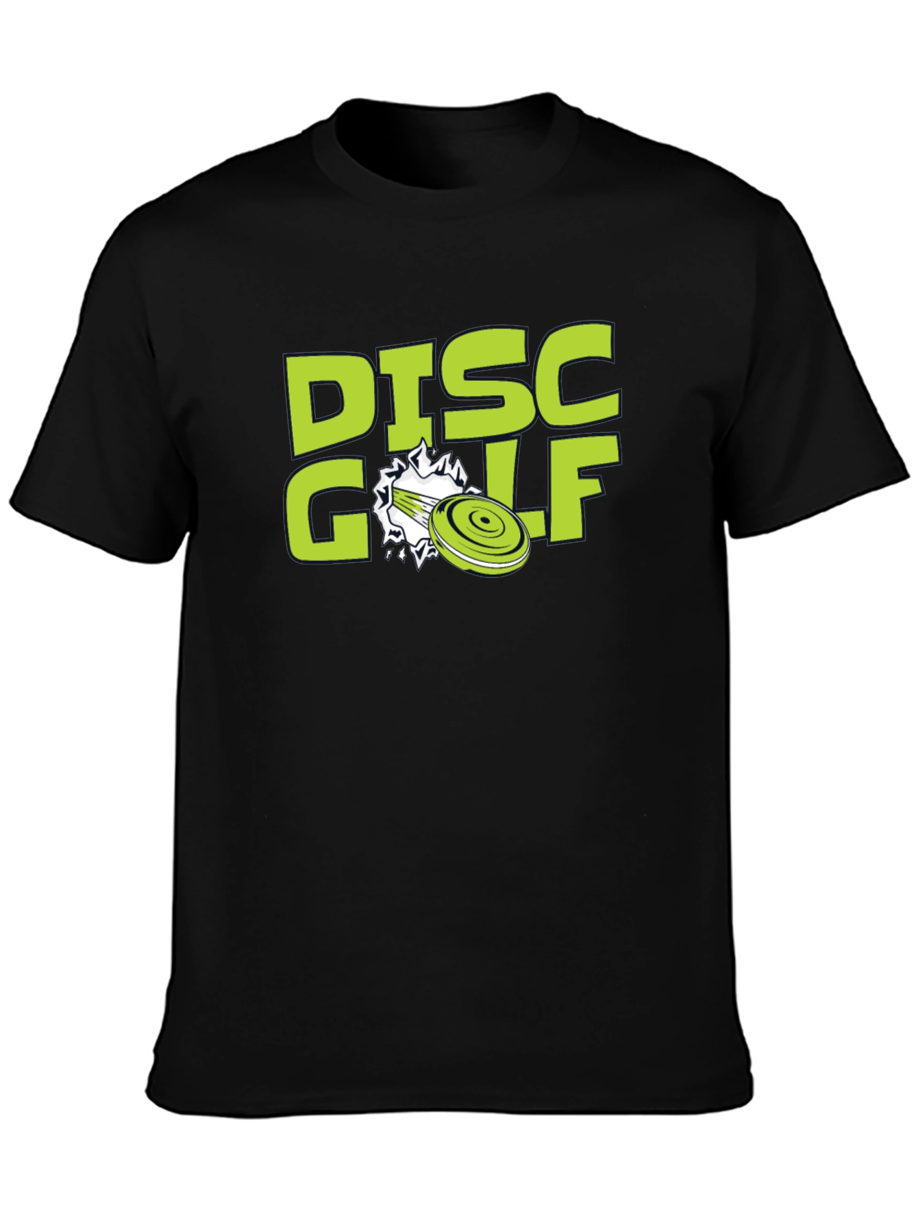 Disc Golf Graphic Tee - Black Cotton Blend Shirt