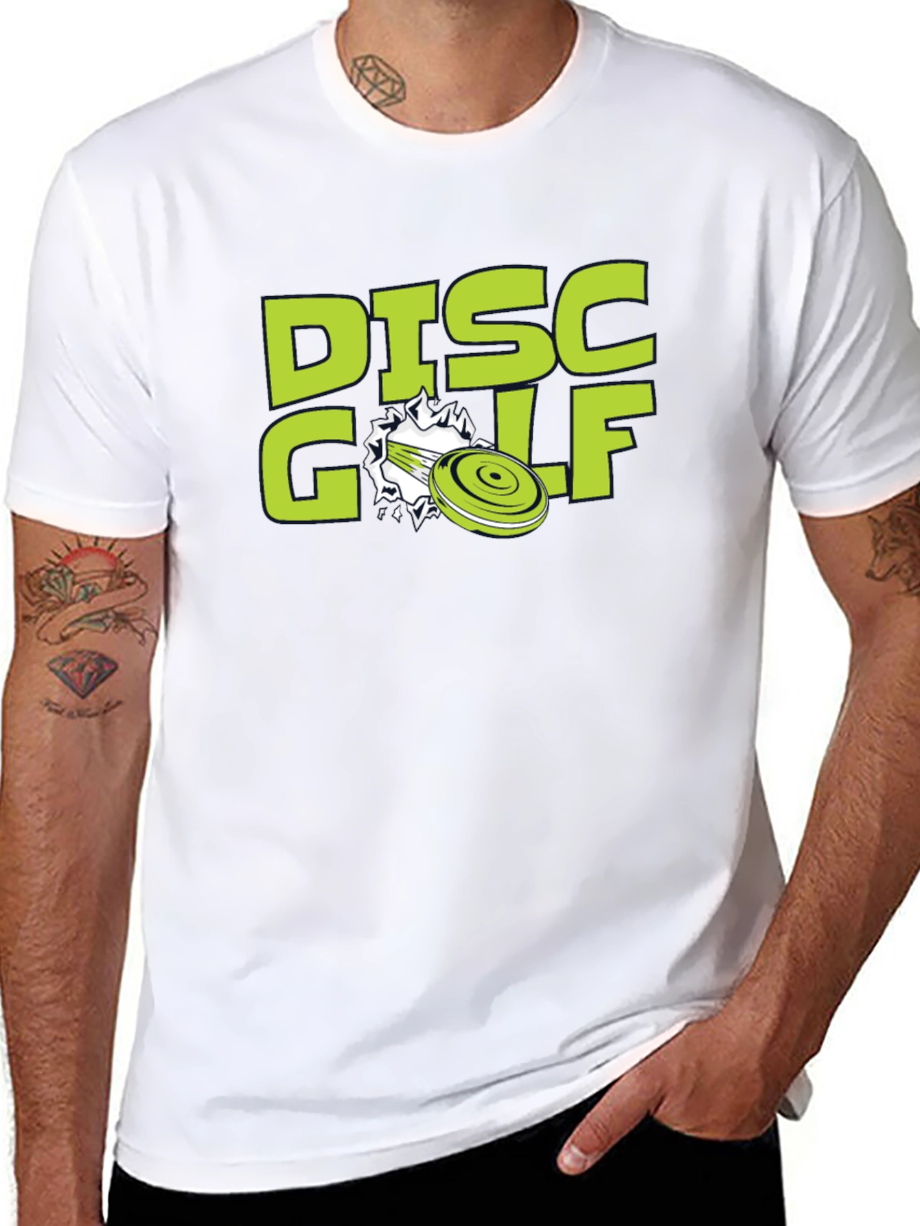 Disc Golf Graphic Tee - Black Cotton Blend Shirt