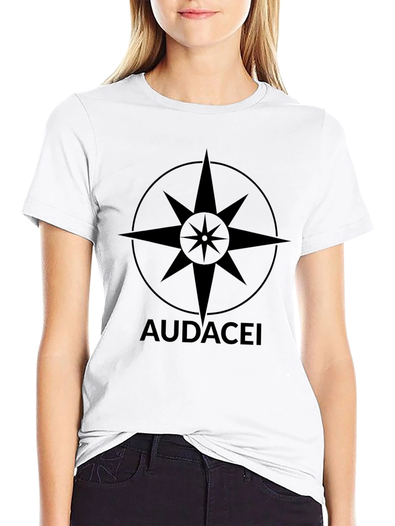 Audacei Compass Graphic Black T-Shirt